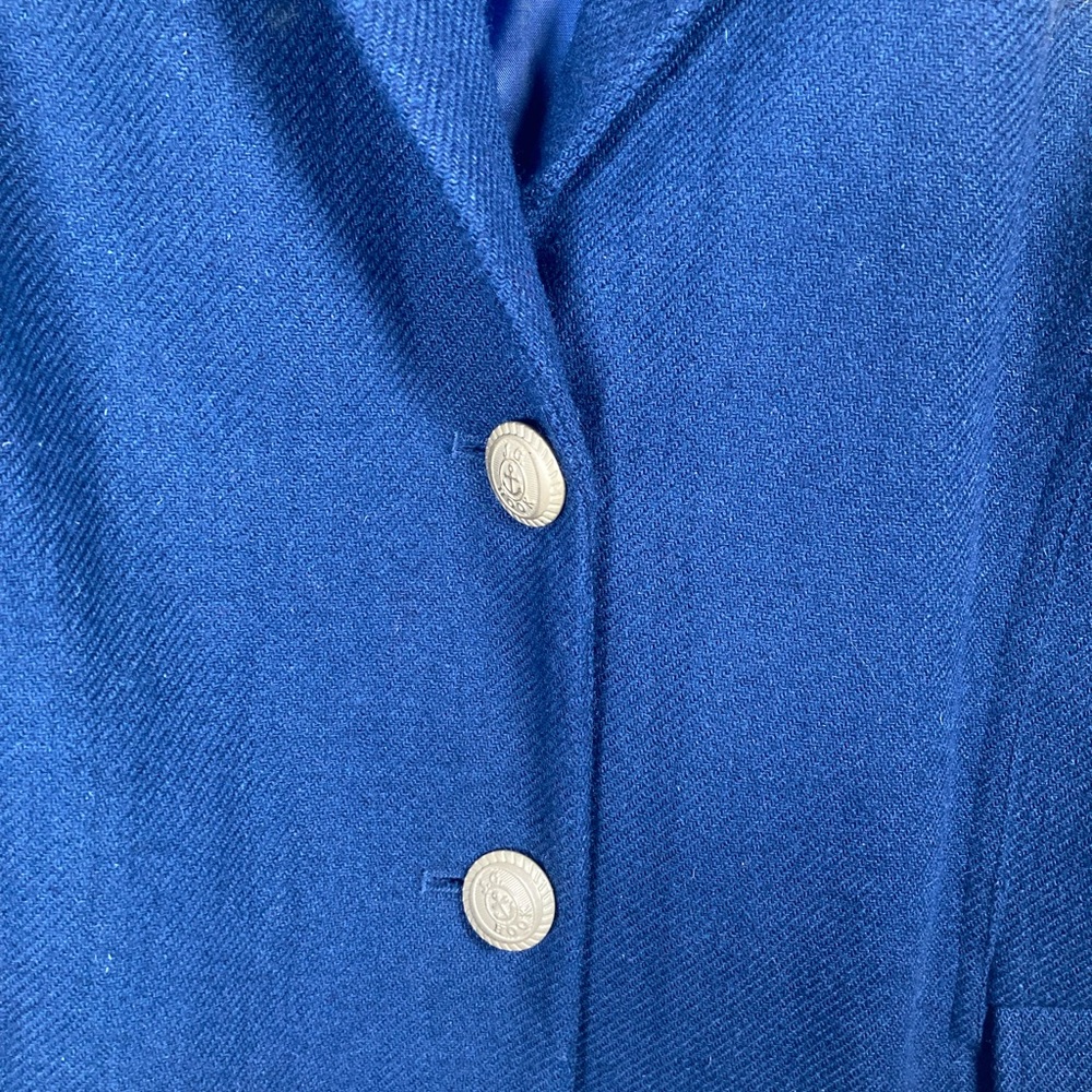 JG Hook Women's Navy Blazer with Gold Accents Preppy Library Chic - Picture 4 of 14